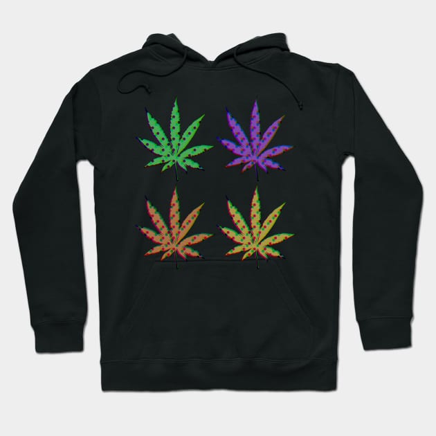 Cool Polka Dot Weed Plans Cannabis Hoodie by Lin Watchorn 